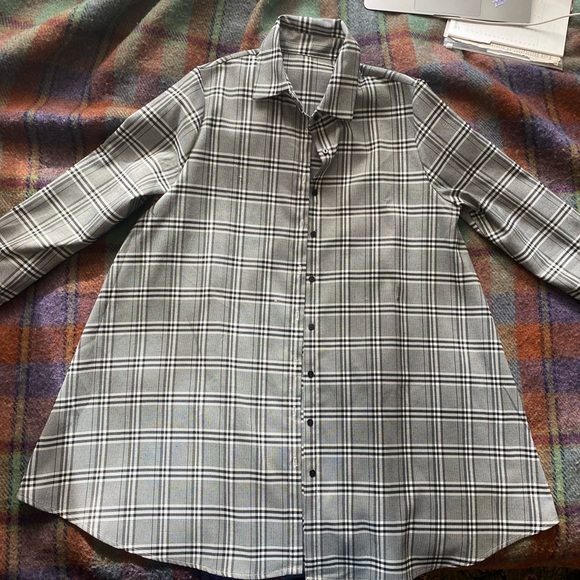 Vintage Black white gray Checked shirt - Picture 1 of 12